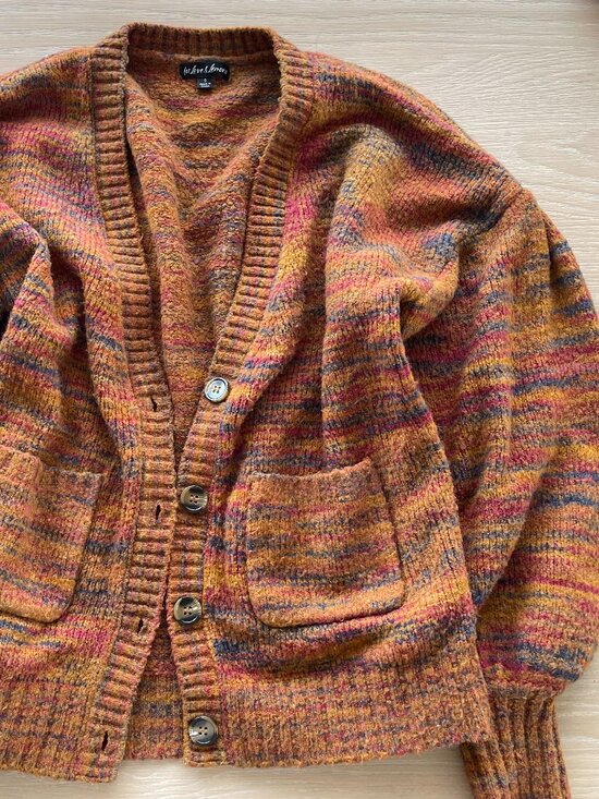 For Love & Lemons Helena Cardigan Sweater in Orange - Picture 4 of 5